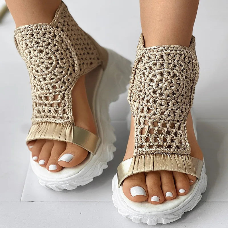Veda Woven Platform Sandals