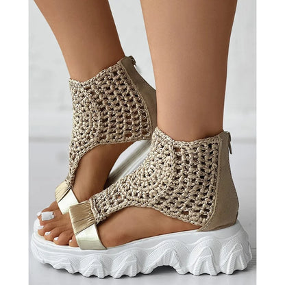 Veda Woven Platform Sandals