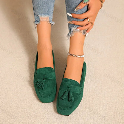 Suede Tassel Loafer