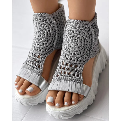 Veda Woven Platform Sandals