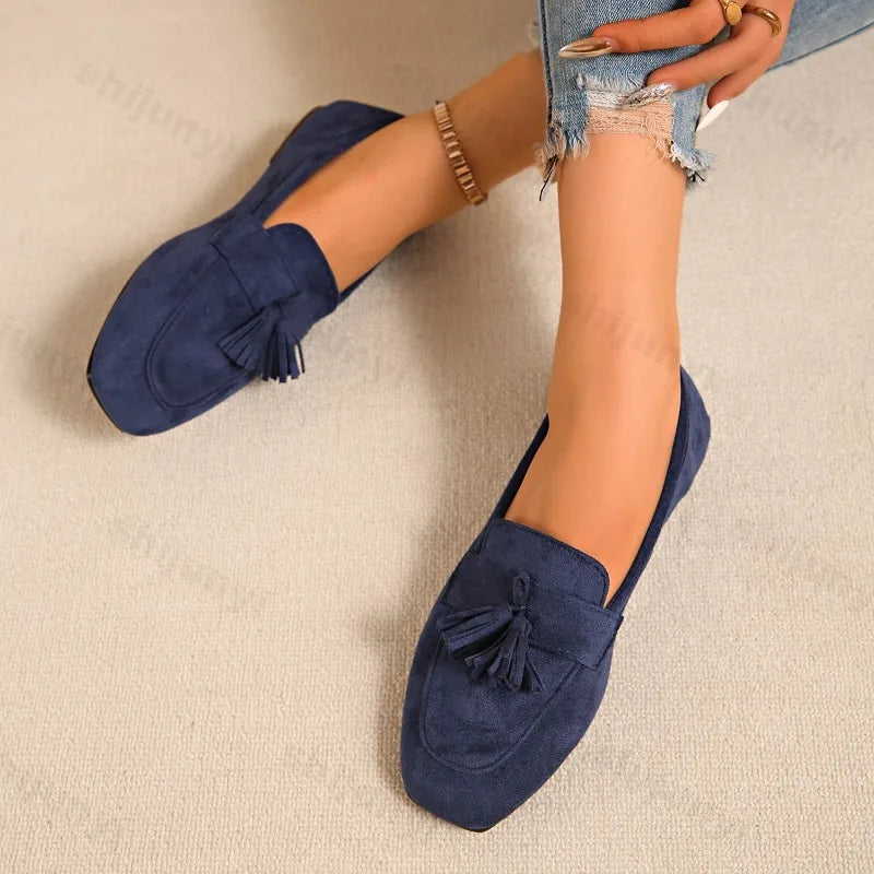 Suede Tassel Loafer