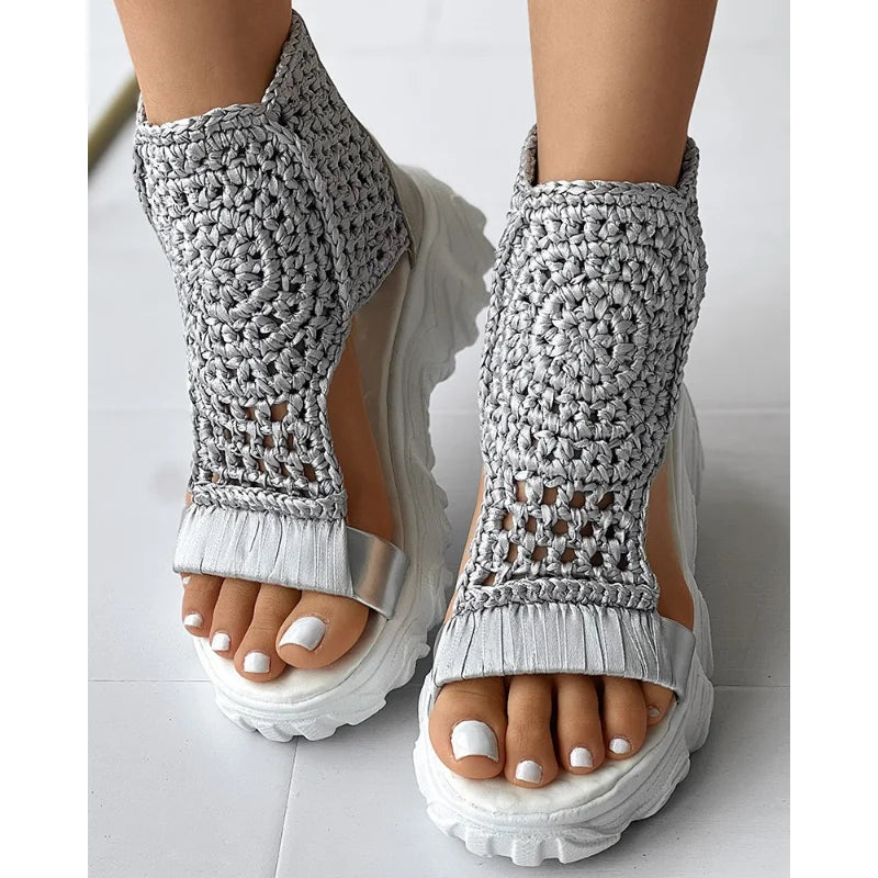 Veda Woven Platform Sandals