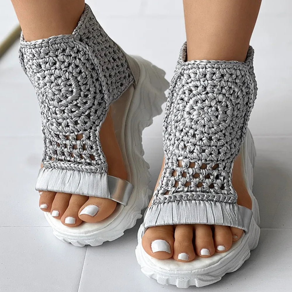 Veda Woven Platform Sandals